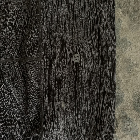 Lululemon Wunder Under Crop Bit Point Black ice grey  Sz 4 Cropped High Rise - Picture 6 of 10